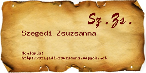 Szegedi Zsuzsanna névjegykártya