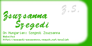 zsuzsanna szegedi business card